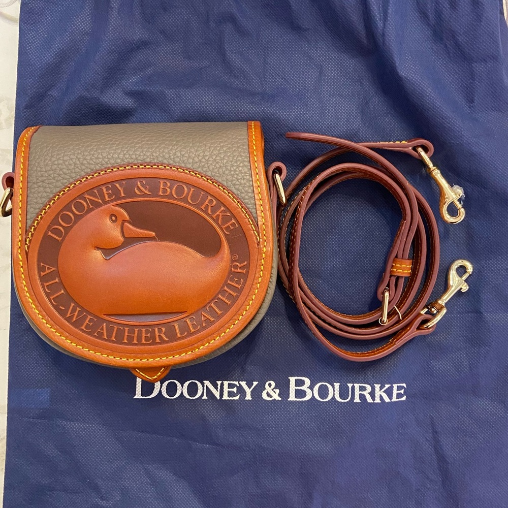 Dooney & Bourke All Weather Leather 2 Duck Bag / Taupe Color